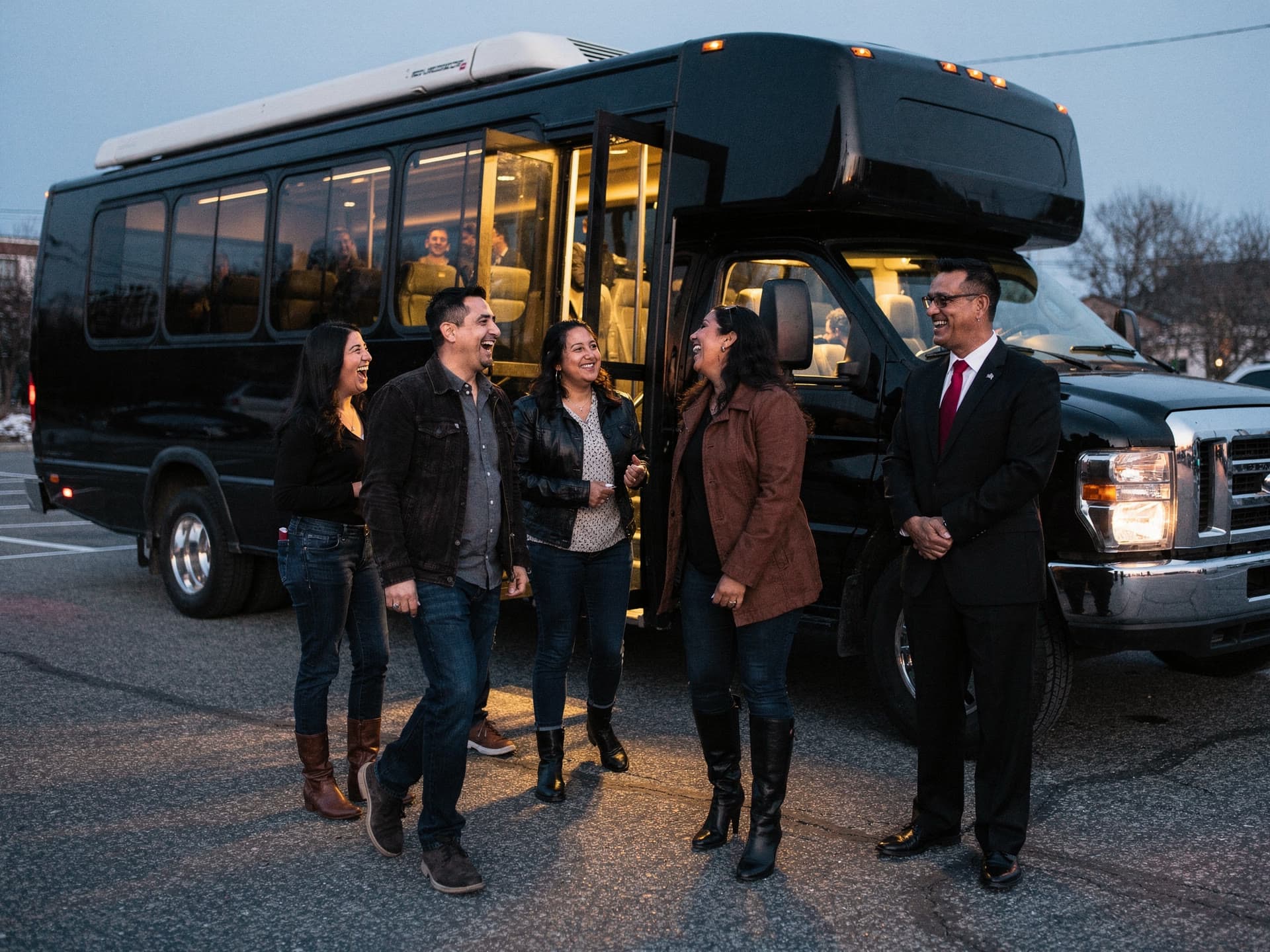 El Khourys party bus ready for a scheduled group outing